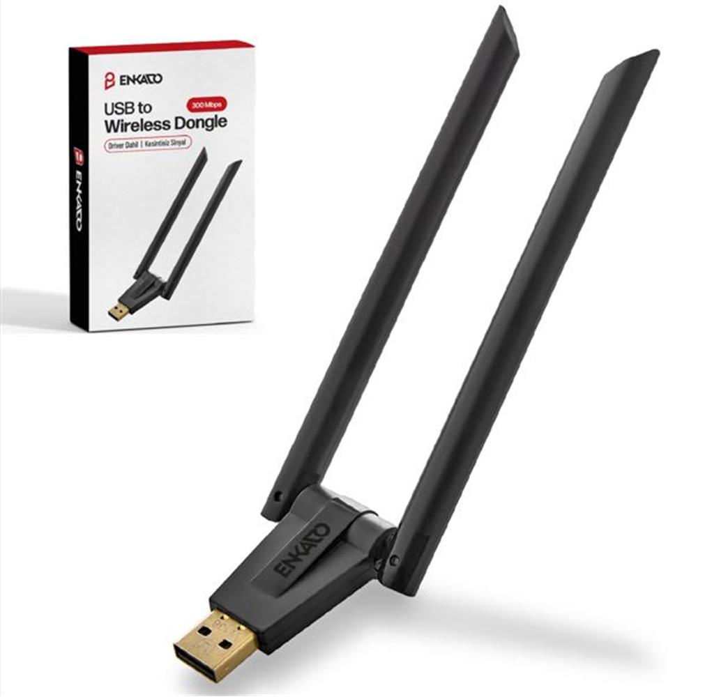 ENKADO EKD-UW91 USB TO 300 MBS ÇİFT ANTENLİ WIRELESS DONGLE